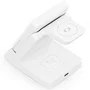 AISENS Cargador Inalámbrico 4 en 1 con Power Bank 5000mAh, Blanco